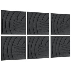 Large Acoustic Panels, 6-Pack Soundproof Wall Panels 23.6″ x Charcoal Black