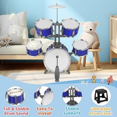 Kids Drum Set for Toddlers 3-6 Year, Update Plastic Musical Jazz Drum Set