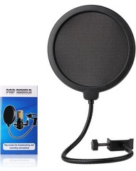Professional Microphone Filter / Pop Shield – 360° Flexible & Duel Layered NEW