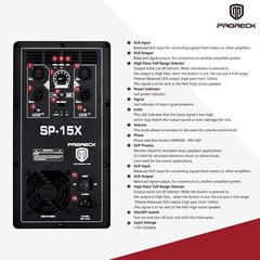 Proreck SP-15X 2000W Powered DJ Subwoofer For Stage DJ