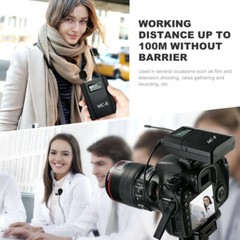 6-Channel UHF Wireless Lavalier MicrophoneLav MIC for DSLR Camera Smartphone