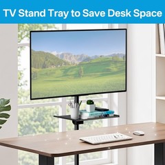 Universal Metal Clamp-On Shelf Pole Stand For TV Cart Speaker 11.7×7.8 Inch