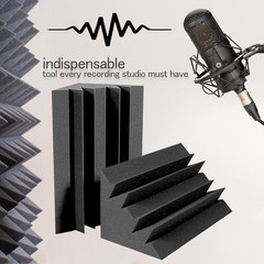 Acoustic Foam Bass Traps 8 Pack, 12″ X 7″ X 7″ Corner Bass Trap, Sound Absorbing