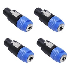 4pcs 4 Pole Speaker Plug Connector Twist Lock for Electrical Shock Risk Safety