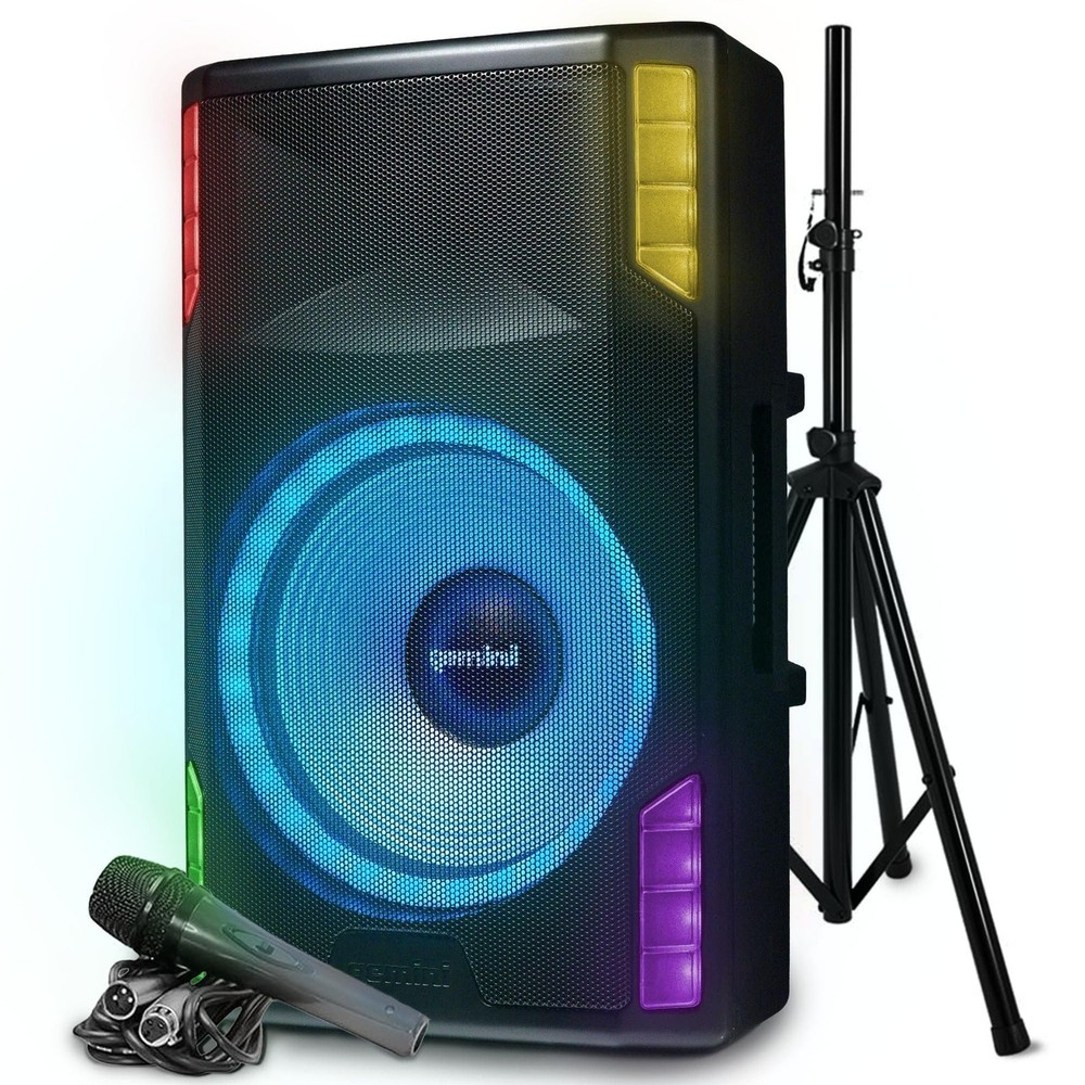 Gemini Sound GSP-L5500PK 15″ 2200W Bluetooth PA Speaker with Microphone,…
