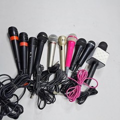 Lot of 10 Assorted Microphones – Used, Various Colors/Models