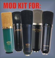 Microphone Mic Mod Upgrade Kit for MXL 2001 V67G Nady SCM900 Apex 430 CAD C400S