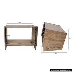 Sound Town DIY 6U Angled Studio Rack w/ Plywood, Weathered Brown (SDRK-Y6SLB)