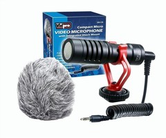 Vidpro XM-CM Compact Micro Video Microphone & Integrated Shock Mount, Windscreen