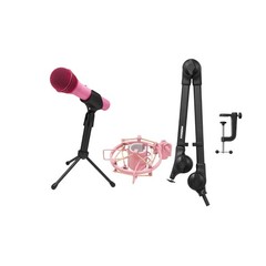 Samson Q2U USB XLR Handheld Pink Dynamic Microphone Shock Mount Bundle PRO