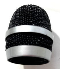 Microphone Grill Black With Silver Microphone Grille Ball Head for Replacement