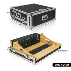 Sound Town ATA Plywood Mixer Cas w/ Doghouse for SQ6 Mixer Console (STRC-SQ6DH)