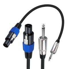 Speakon to 1/4″ Mono Speaker Cable 6.35mm TS Plug to Speakon Male Speaker Wire