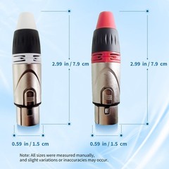 Geisler XLR 3 Pin Female plug 6 Pairs with fine nickel plated housing
