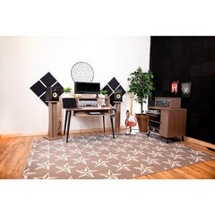Gator Elite Furniture Series Desktop Studio Rack 2 RU Space Dark Walnut