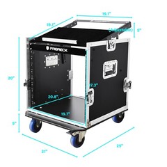 PRORECK Rack Road Case 20″Depth with Slant Mixer Top Professional Flight Case