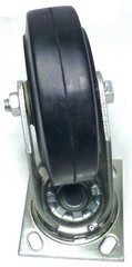 6″ Swivel Caster – Rubber Tread on Metal Core Wheel – 450 lbs Cap.