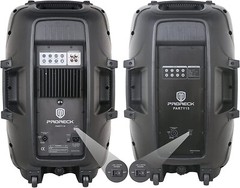 PRORECK Party 15 Portable 15-Inch 2000 Watt 2-Way Powered PA Speaker System