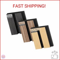 TONOR Wood Veneer Acoustic Panel Color Sample, Pack of 3, 3.86“x3.15“x0.74“ W