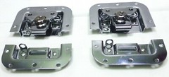 (2) Two Chrome – Plated Medium Butterfly Latches (Split Dish) For ATA Road Cases