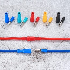 QOOSIKICC 100 Pcs Bullet Connectors Kit, red, yellow, green, black and blue