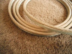 STRAIGHT 8, 10′ 8GA PR SPEAKER CABLES 742 STRAND OFC PER CONDUCTOR WITH BANANAS
