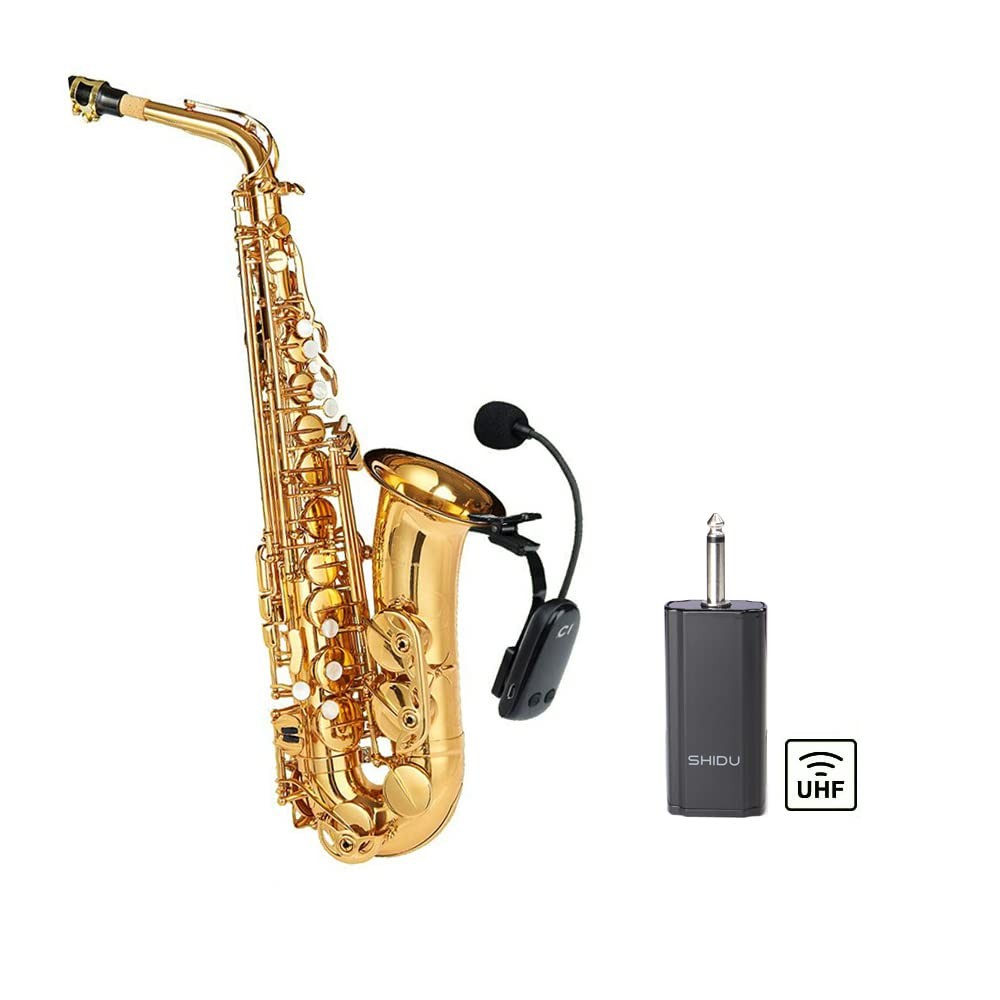 Wireless Saxophone Microphone UHF for Musical Instruments Speaker Voice Ampli…