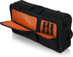 Gator Club Series DJ Backpack with Adjustable Interior and Bright Orange Lining