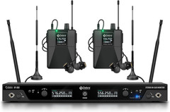 Audio PRO ST-202 UHF Stereo Wireless in Ear Monitor System, Dual Channel Wireles