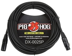 25ft Pig-Hog XLR 3-Pin M/F DMX Shielded Stage Lighting Data Cable, DX-0025P