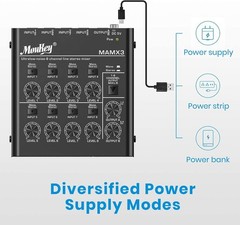 Professional 8 Channel Line Mixer with Ultra Low Noise – Ideal for Small Venues