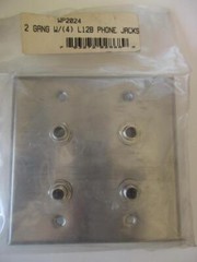 1x ProCo WP2024 (4) 1/4″ TRS Jack Stainless 2 Gang Wall Plate Switchcraft L12B