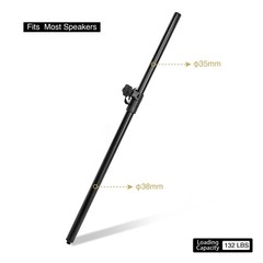 Sound Town 2-Pack Subwoofer Speaker Poles Adjustable Height M20 Fit STSDA-M54B