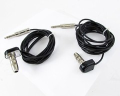 Lot of 2 – 11.5ft 1/4″ Female to Male Right-Angle Mono Audio Extension Cable