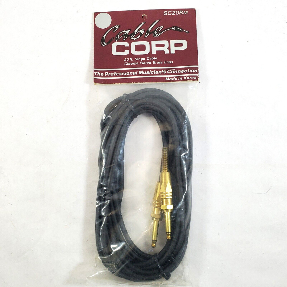 Cable Corp SC20BM 20′ Stage Cable – Chrome Plated Brass Connectors