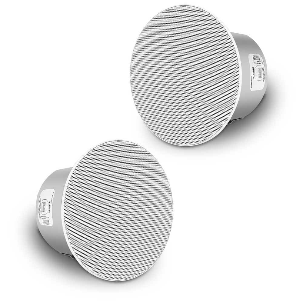 Sound Town 2-Pack 4.5″ In-Ceiling Speakers, Tile Rails, 70V/100V (STCS4C-PAIR)