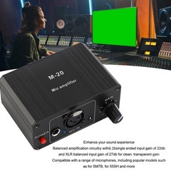 Microphone Preamp, Microphone Preamplifier Mic Preamp for Vocal, 48V Power XL…