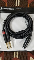 DREMAKE 3ft. Dual TS 6.35mm 1/4 Inch Male (M) to XLR Female (F) Splitter Cable