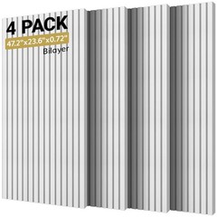 4-Pack Bilayer Acoustic Panels Large Self-adhesive, 47.2” * 23.6” * 0.72”