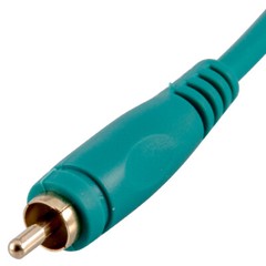 25 Foot Green RCA Male to RCA Female Audio Extension Cable AV RCA Extender Cord