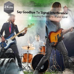 2.4G Wireless Guitar System Transmitter Receiver 6 Channels Rechargeable Y7M3