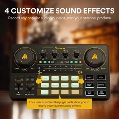 Compact All-in-One Podcast Set with 3.5mm Mic for Live Streaming & Recording