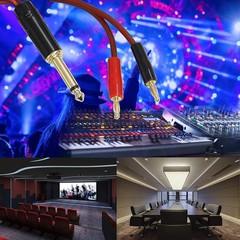 1/4 TS to Banana Plug Speaker Cable,6.35mm TS to Banana Plug Speaker Audio Cable