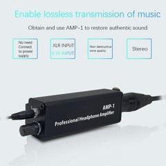 1Pc New Portable Headphone Amp Converter XLR to 3.5mm Audio Plug-and-Play