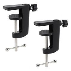2 PCS Heavy Duty Metal Desk Clamp Mount Mic Stand Holder Bracket 2.14/5.4cm