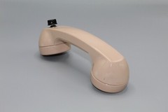 Circuit Bent Beige Lo Fi Telephone Microphone w/Filter Ctrl+ Mic Clip+Pop Filter