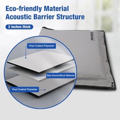 RHINO SOUND SHIELD 2nd Gen 95 x 52-inch Gary Soundproof Absorbing Blanket
