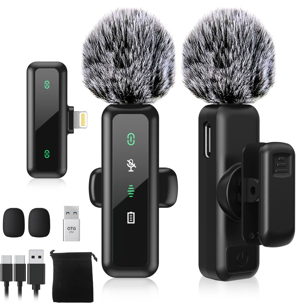 Wireless Lavalier Microphone, Noise Cancelling Lapel Recording Entry-Level 2 …