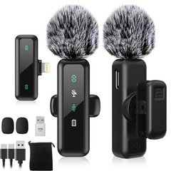Wireless Lavalier Microphone, Noise Cancelling Lapel Recording Entry-Level 2 …