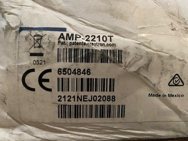 Crestron Professional Audio 2x210W Commercial Amplifier | AMP-2210T